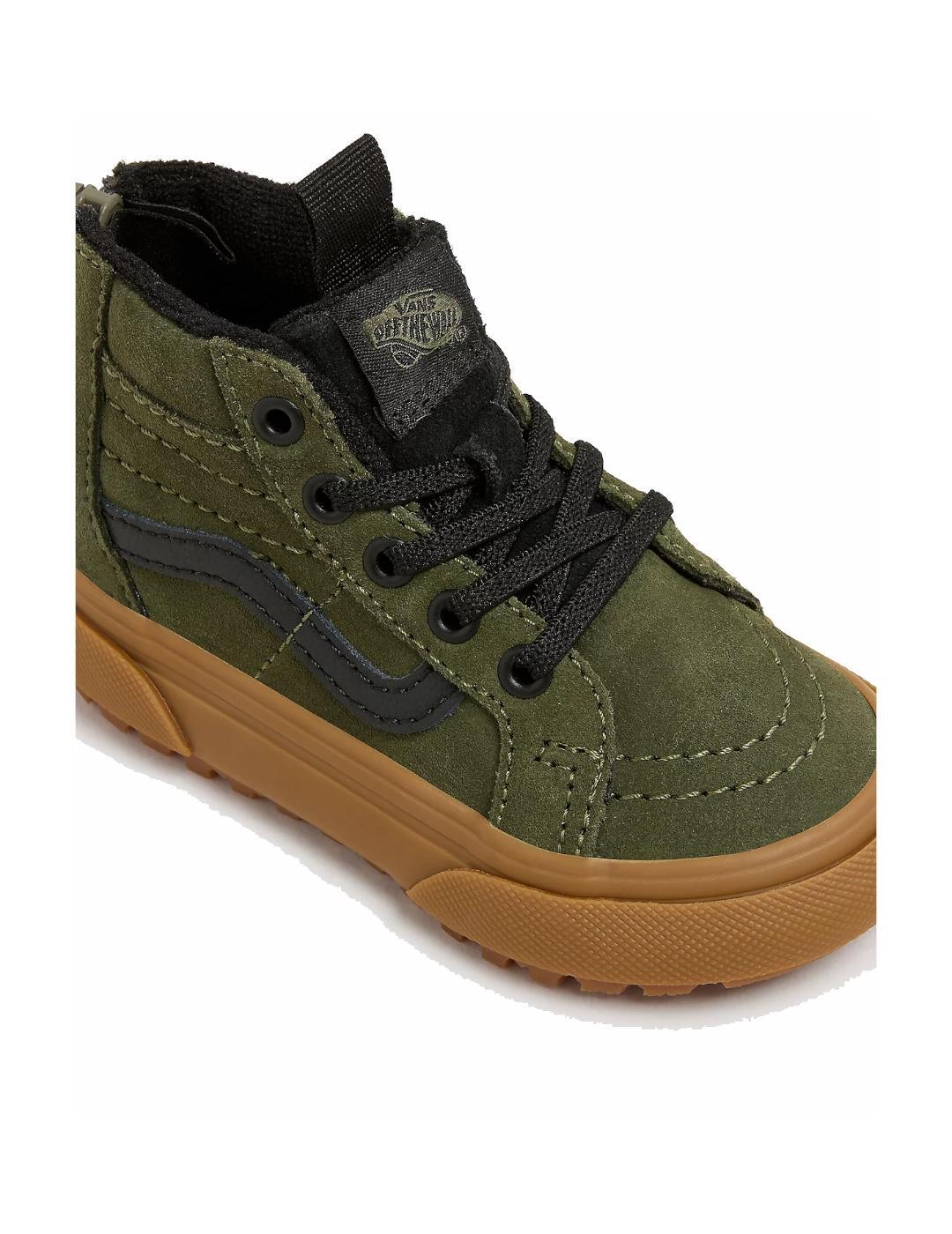 Chaussures pour enfant Vans Mte sk8-hi zip Vert 4/4