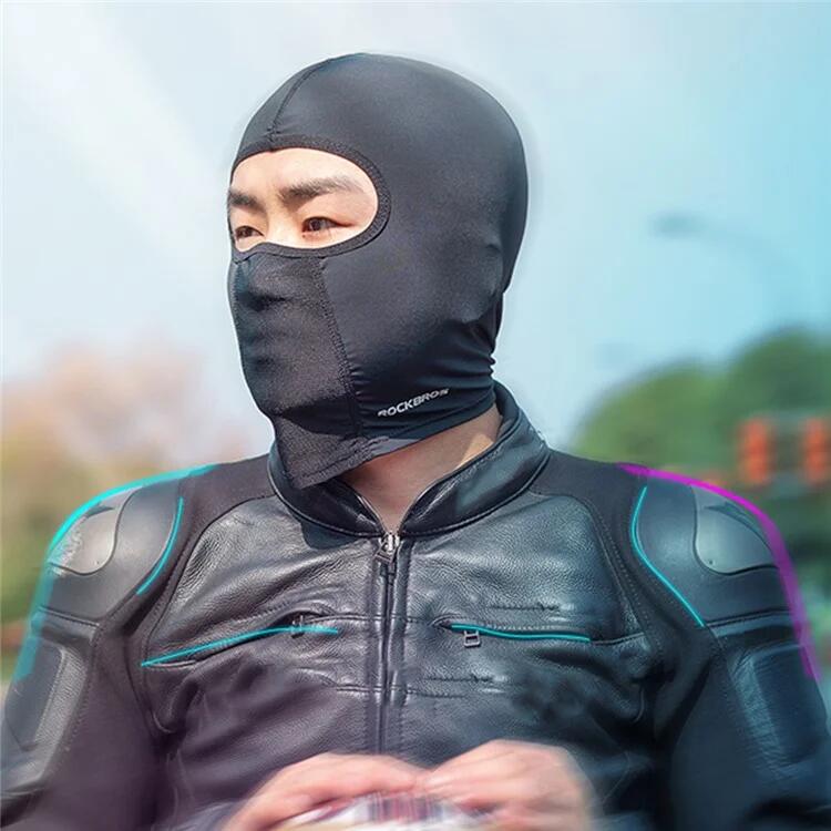 Balaclava para ciclismo cinza claro sem abertura para óculos