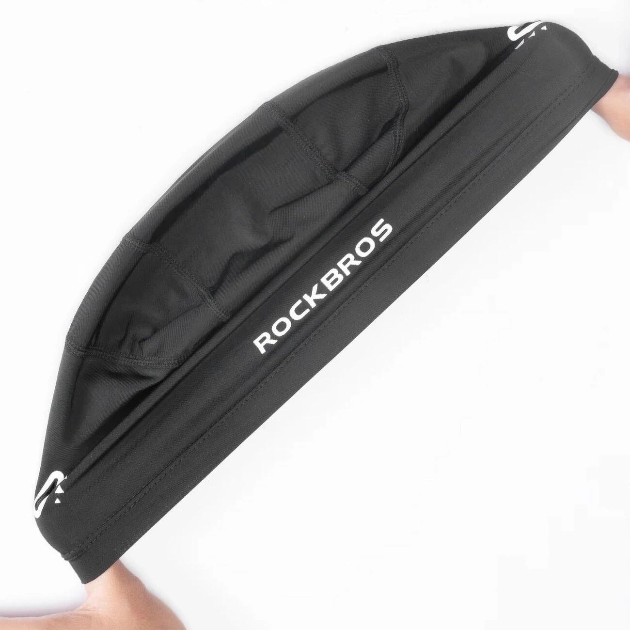 Gorra de ciclismo con recortes para gafas - negra 2/6