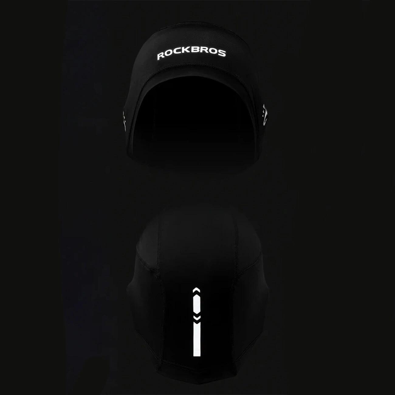Gorra de ciclismo con recortes para gafas - negra 5/6