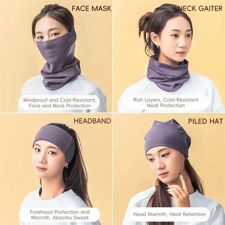 Cache-cou multifonction hiver, masque facial coupe-vent
