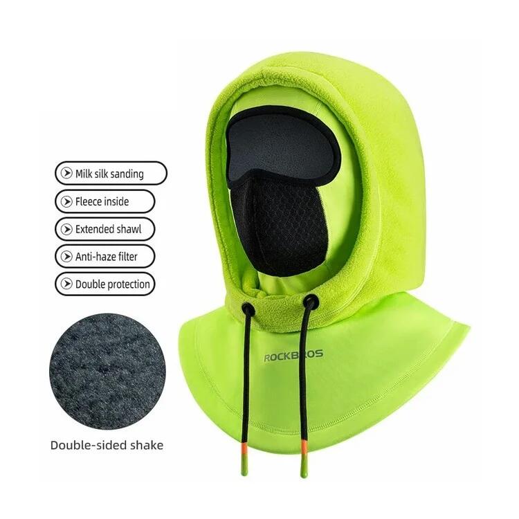 Cagoule cycliste double couche unisexe coupe-vent et chaude 2/7