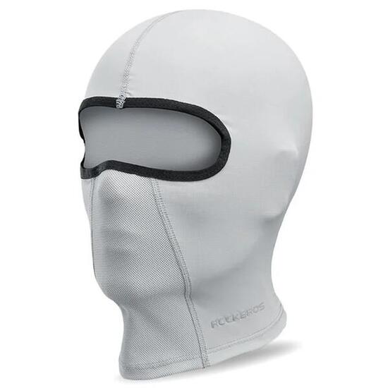 Balaclava para ciclismo gris claro sin agujero para gafas