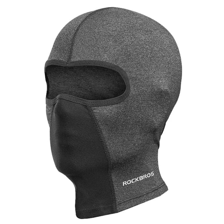 ROCKBROS Balaclava para ciclismo cinza escuro sem abertura para óculos