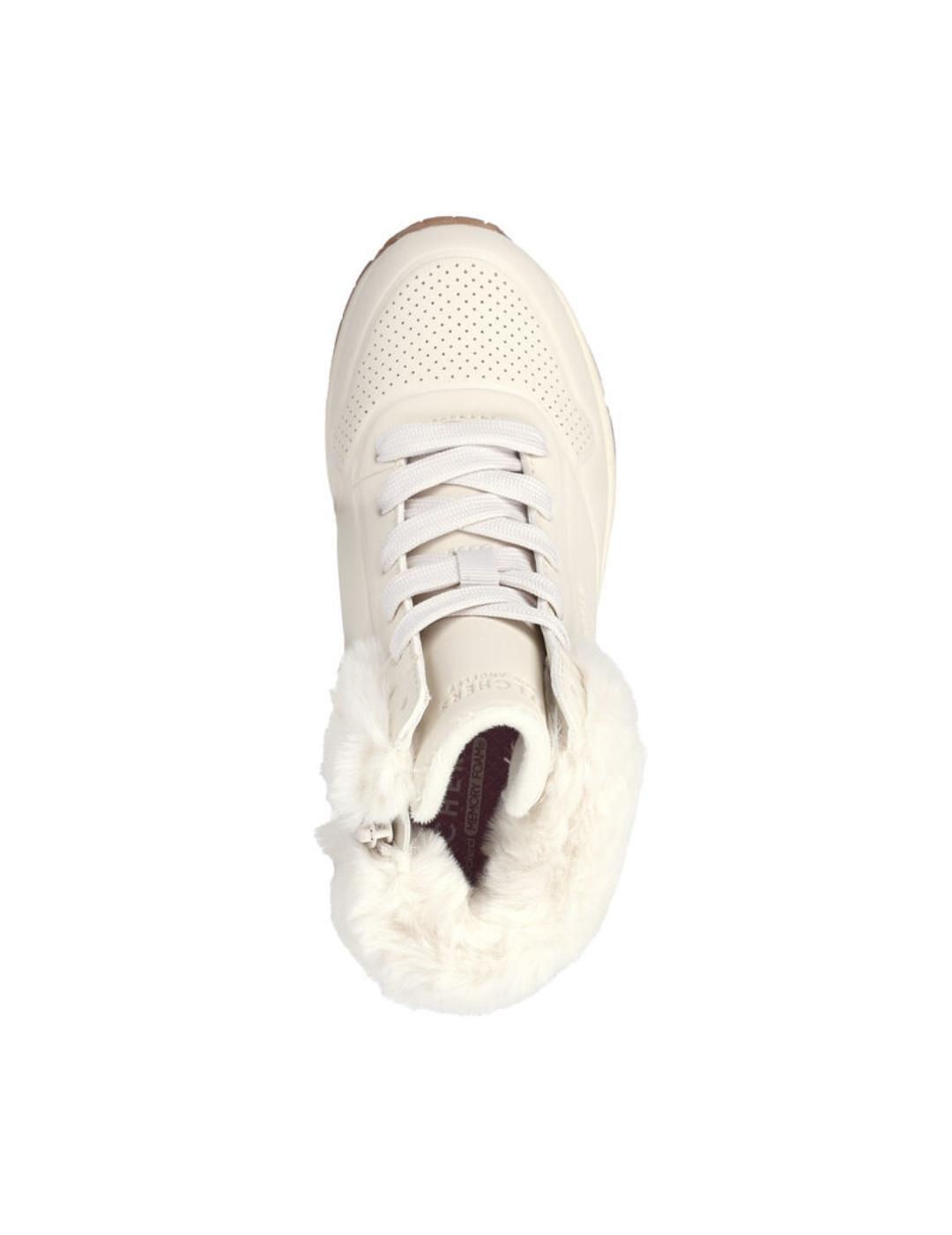 Chaussures pour fille Skechers Uno Fall Air Beige 4/7