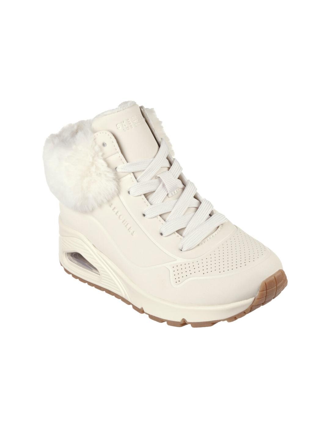 Chaussures pour fille Skechers Uno Fall Air Beige 3/7