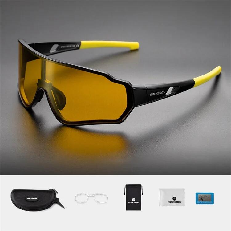 Polarisierte photochrome Fahrradbrille, winddicht 2/7