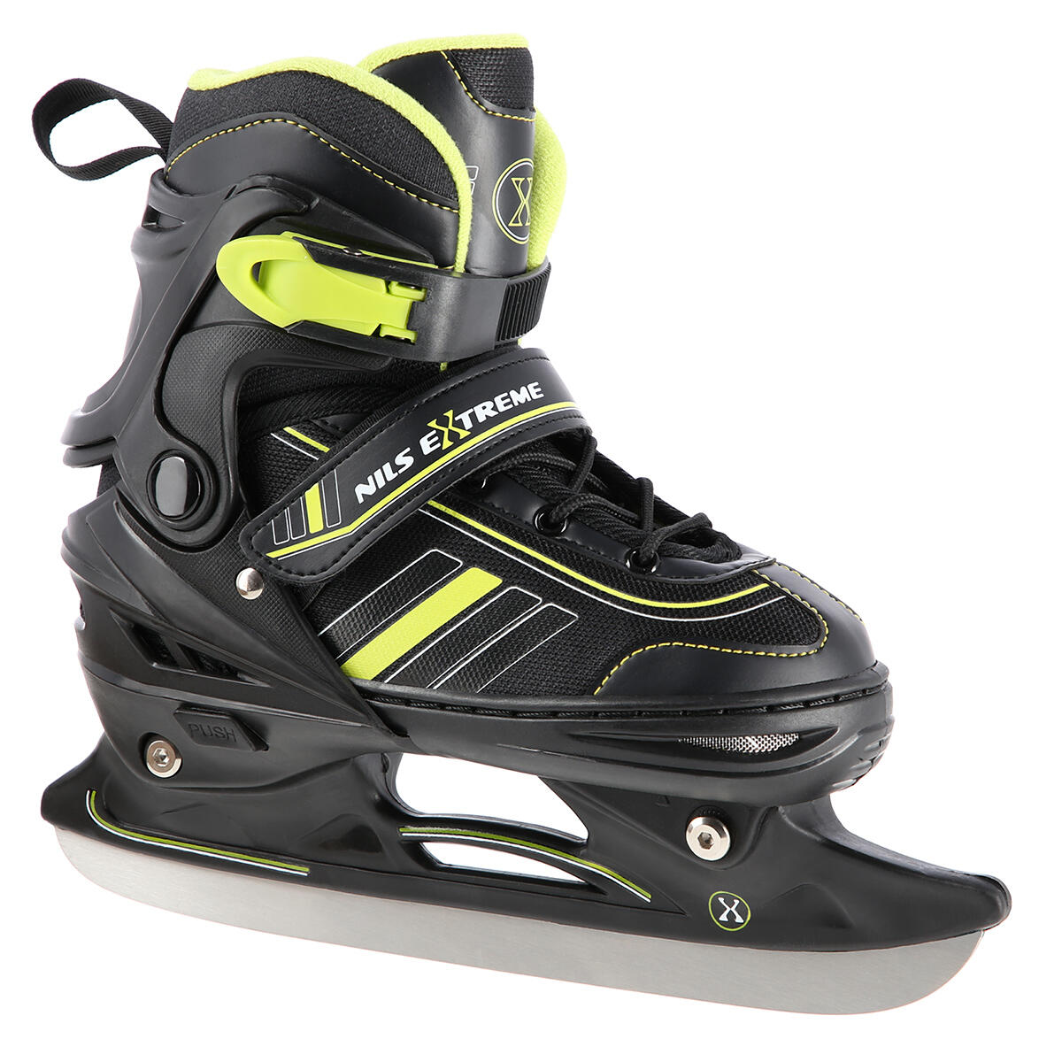 Paire De Patins à Glace Anciens Blitz - Métal + Clé De Réglage - Collection
