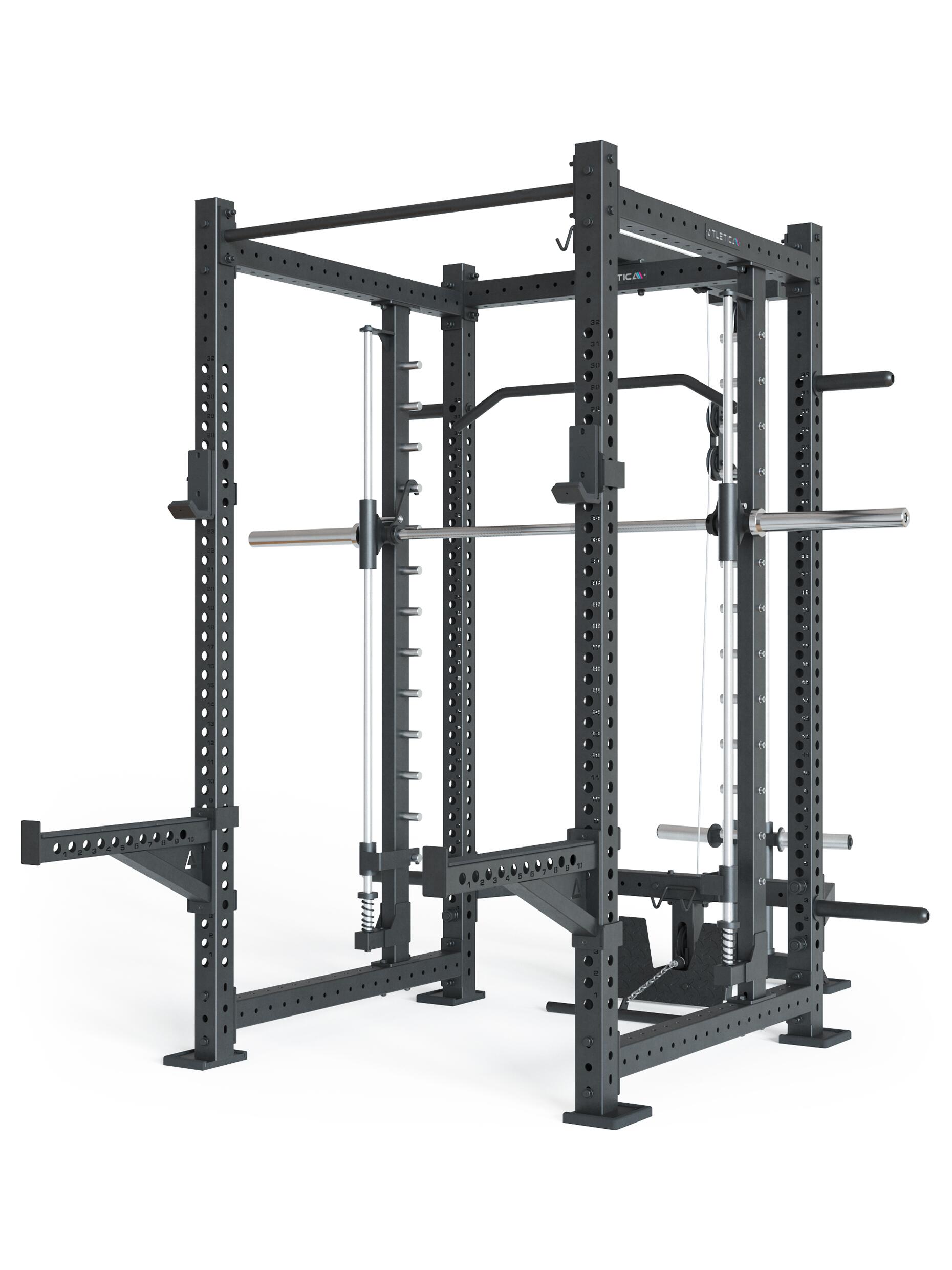 R8 Spectre Long | Power Rack | inklusive Latzug - Plate Loaded 4/6