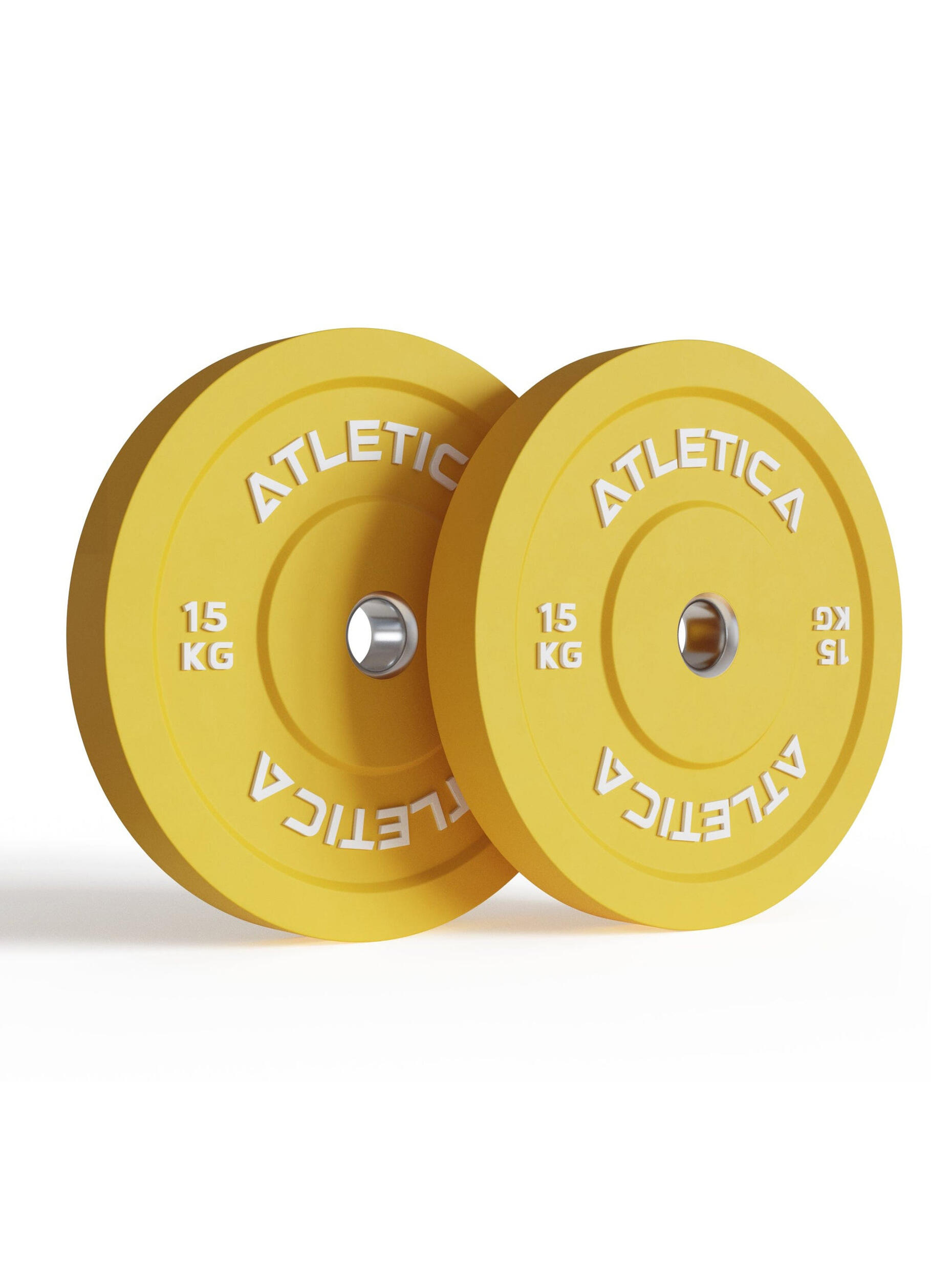 Color Bumper Plates | 2x15kg |Ø 50 mm Edelstahlring |Robust & langlebig 2/3