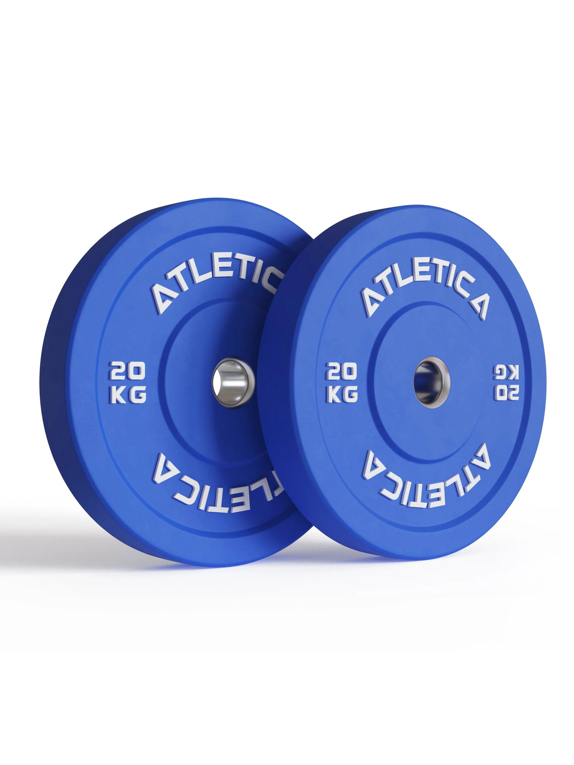 Color Bumper Plates | 2x20kg |Ø 50 mm Edelstahlring |Robust & langlebig 2/2