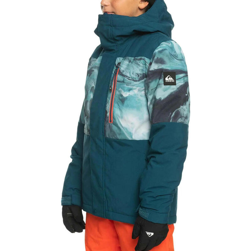 Kurtka chłopięca Quiksilver Mission zimowa narciarska turkusowa