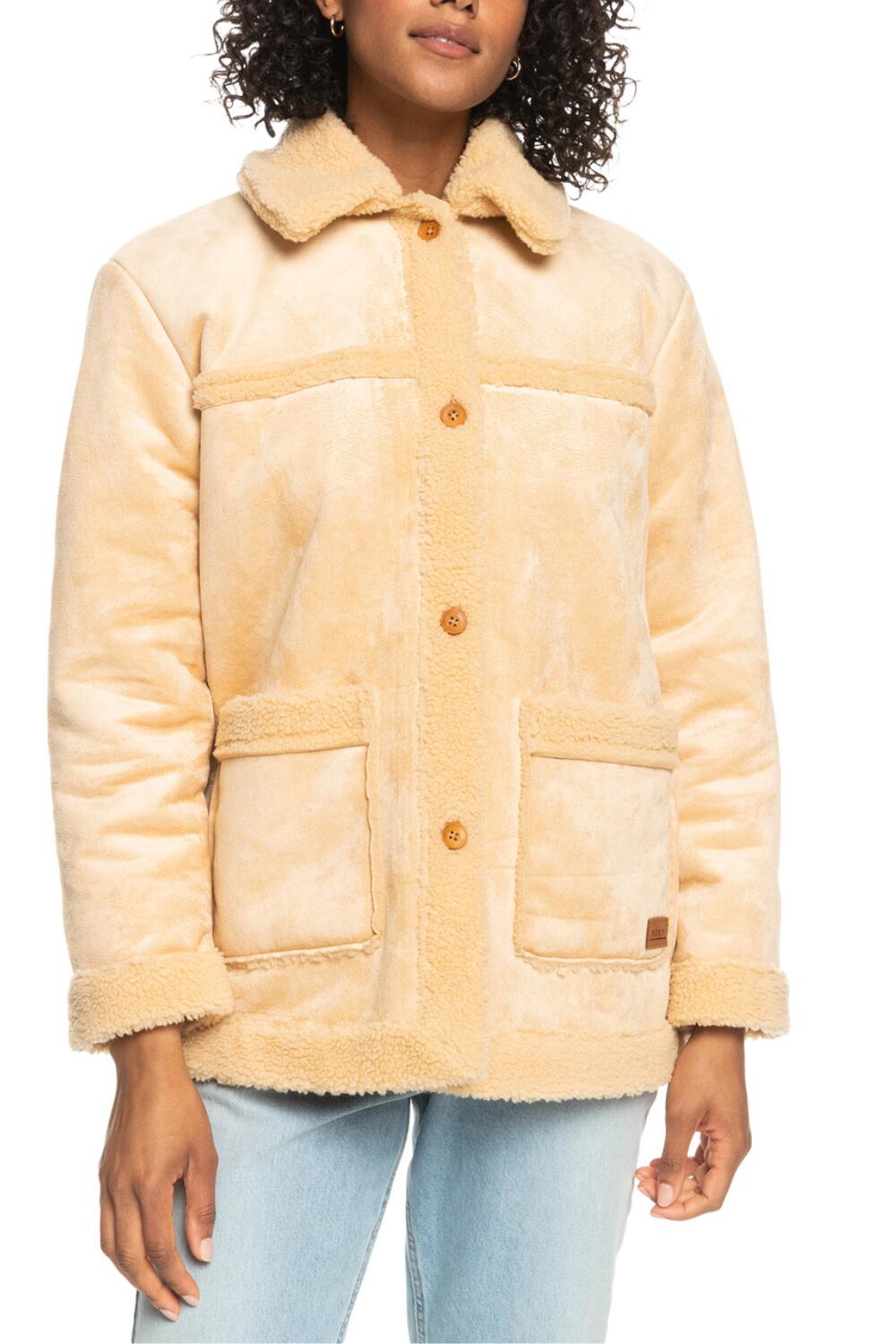 Chaqueta de invierno Roxy Change Of Heart Sherpa para mujer 1/4