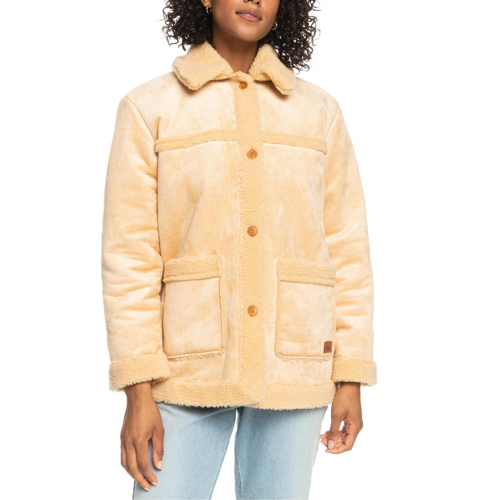 Roxy - Veste D'Hiver Roxy Change Of Heart Sherpa Pour Femme - Blouson - Blanc - 48 Xl - Decathlon