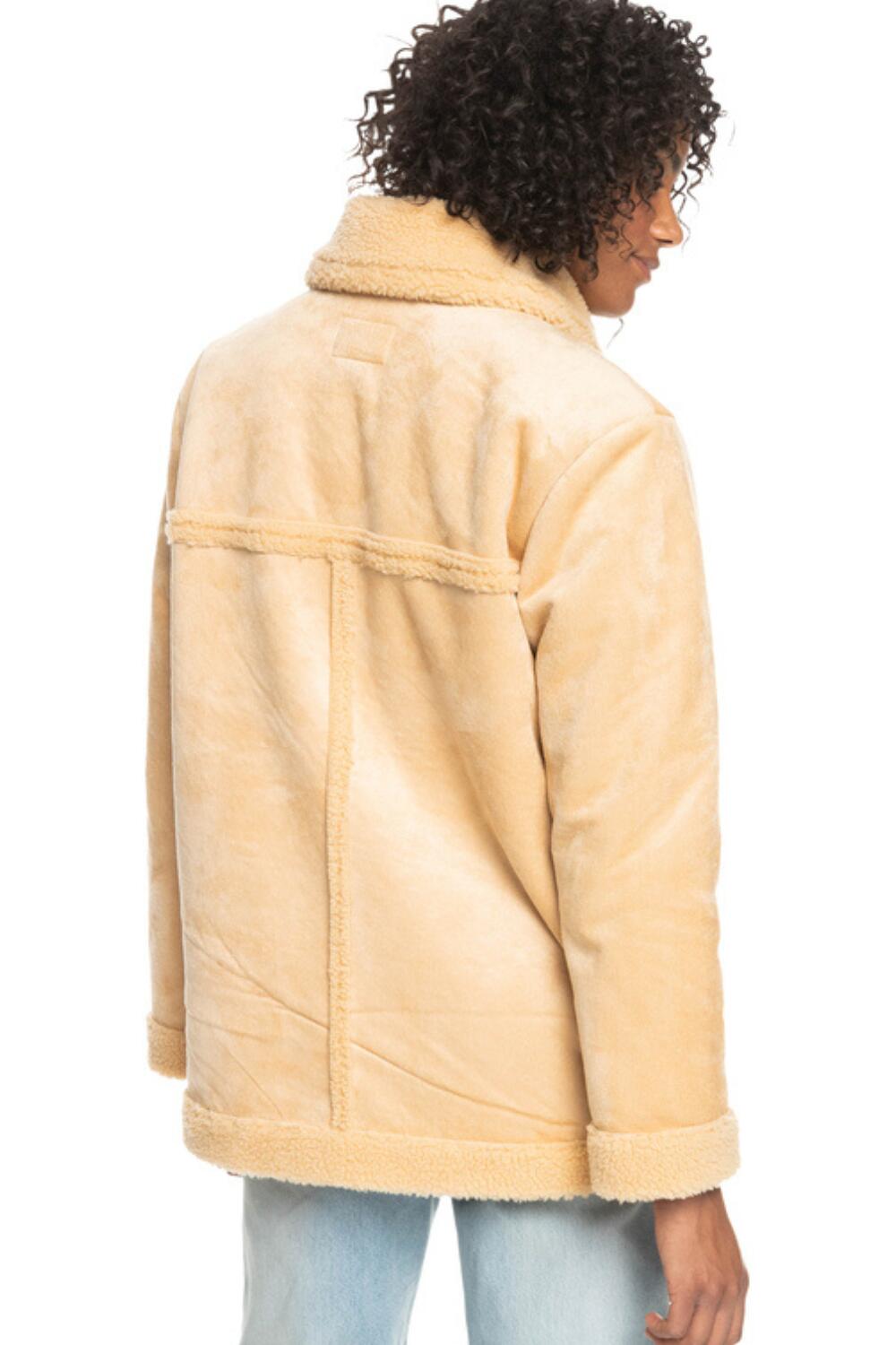 Chaqueta de invierno Roxy Change Of Heart Sherpa para mujer 3/4