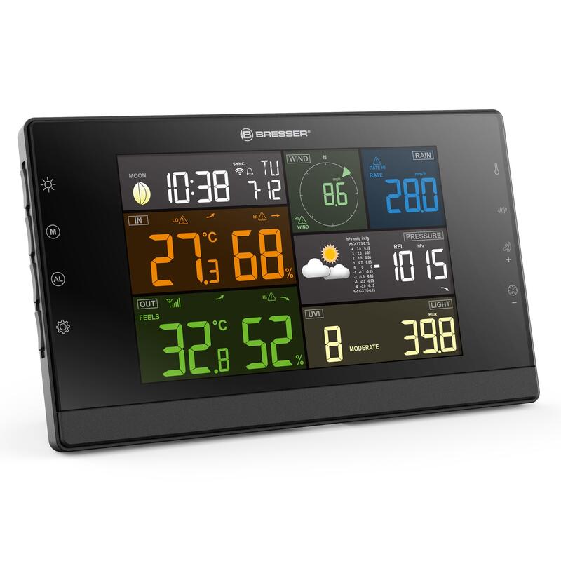 Estação meteorológica PRO 7 em 1 - Com sensor solar e WIFI - BRESSER