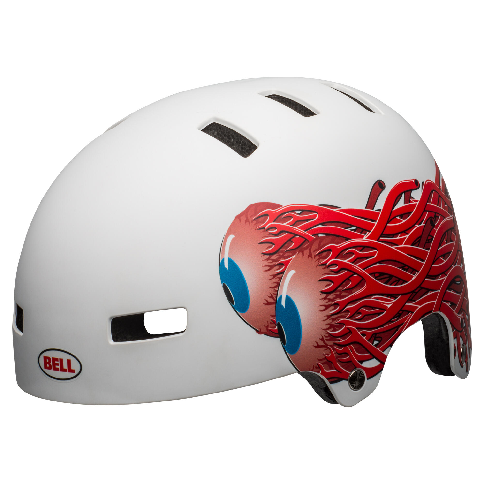 Kask rowerowy Juniorski Bell Span Matte White Eyes - XS (49-53 cm)