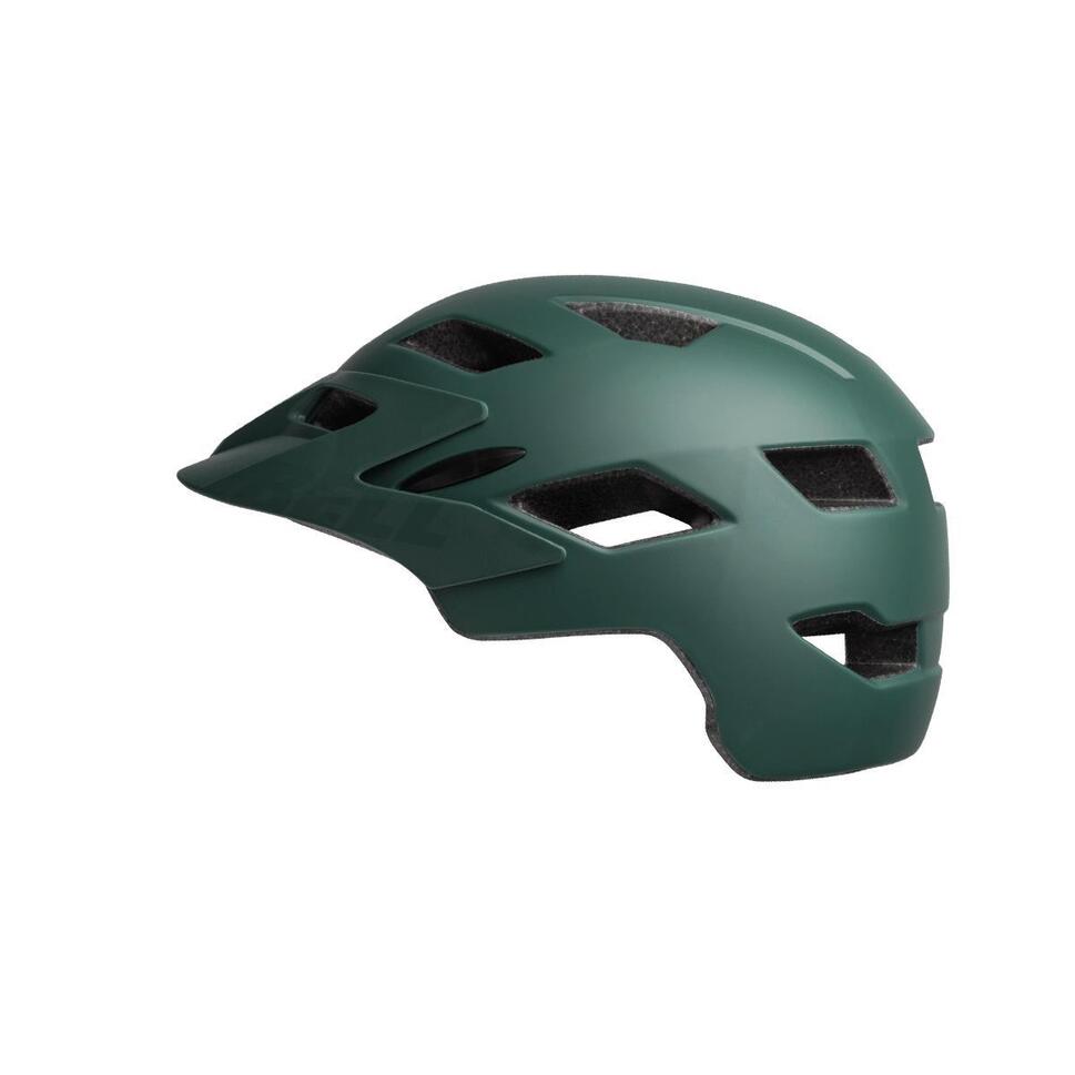 Kask rowerowy Juniorski Bell Sidetrack Matte Dark Green Orange (47-54 cm)