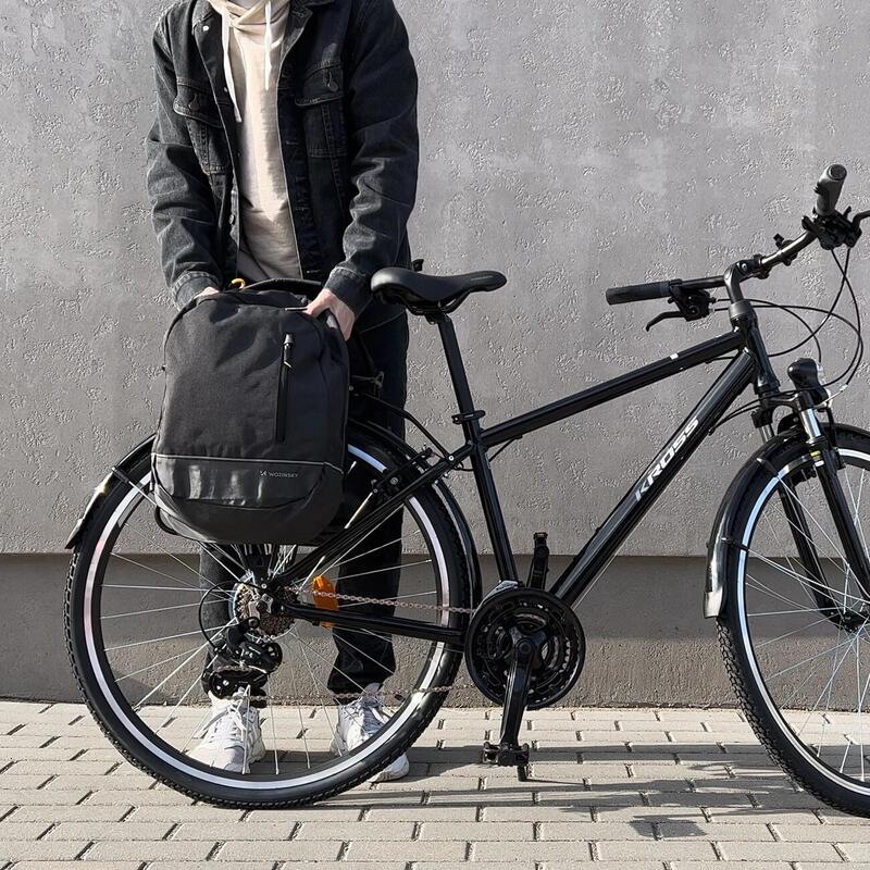 Sacoche de vélo pour porte-bagages Wozinsky imperméable 30 L noir