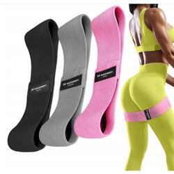 Bandes de résistance pour exercices de fitness Wozinsky en tissu 3 pièces