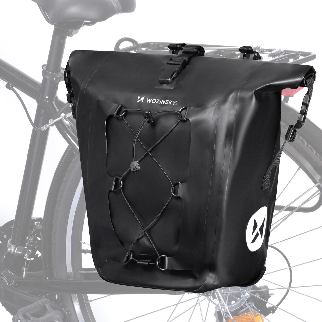 Torba rowerowa na bagażnik Wozinsky wodoodporna 25 L czarny
