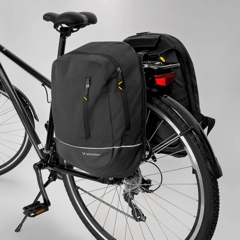 Sacoche de vélo pour porte-bagages Wozinsky imperméable 30 L noir