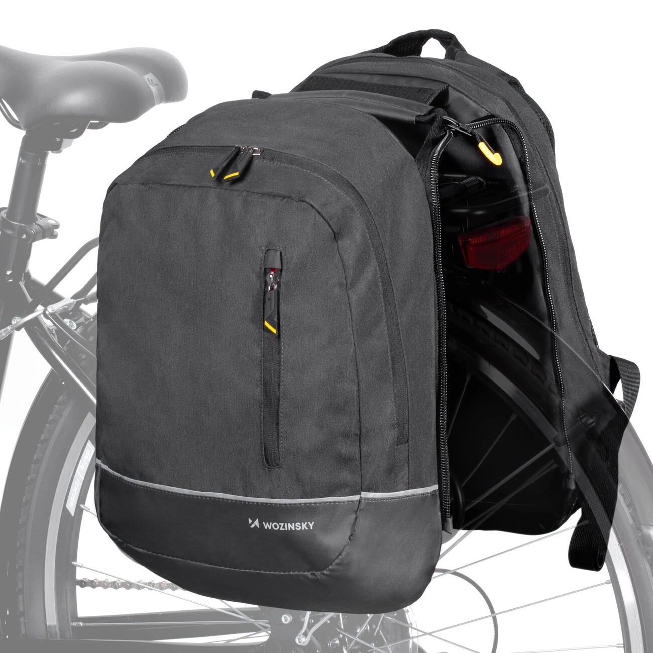 Torba rowerowa na bagażnik Wozinsky wodoodporna 30 L czarny