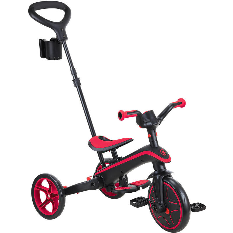 Tricycle EXPLORER 4-en-1 Évolutif & Pliable - Rouge