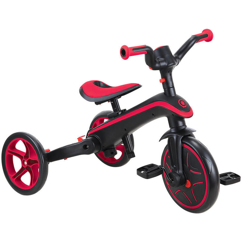 Tricycle EXPLORER 4-en-1 Évolutif & Pliable - Rouge