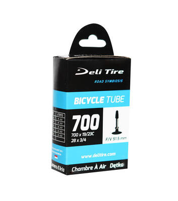 Camera d'aria per bicicletta DELI TIRE 700x19/23C Presta 51.5 mm