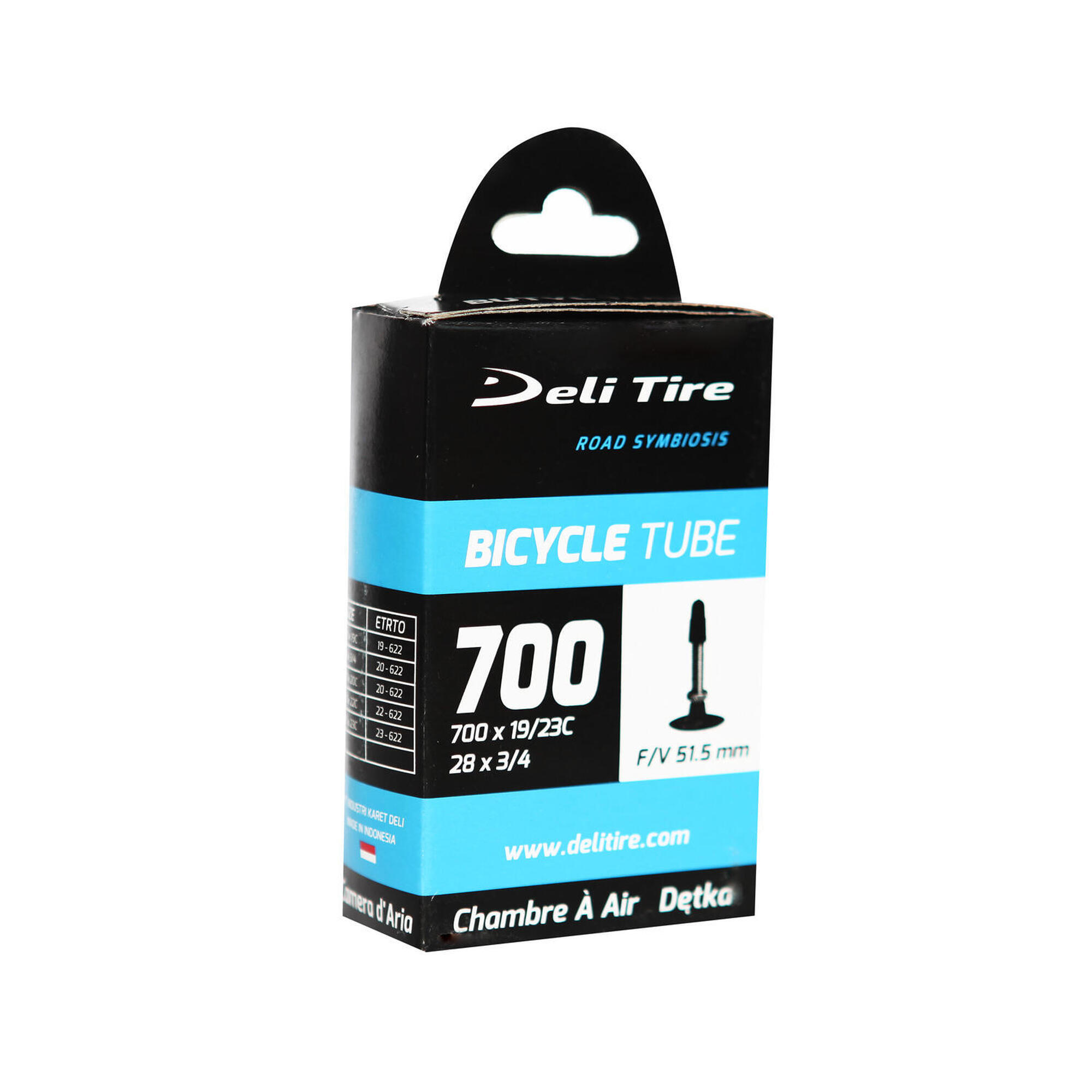 DELI TIRE Cyklistická duše DELI TIRE 700x19/23C Presta 51,5 mm