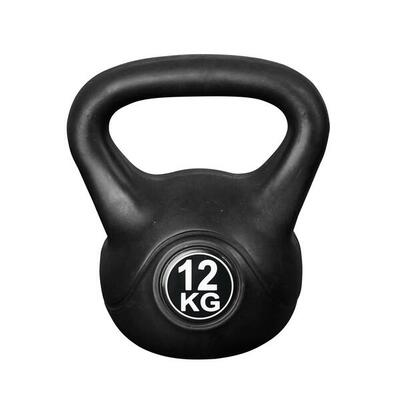 Kettlebell 2 kg - Kunststoff - für drinnen und draußen - Schwarz