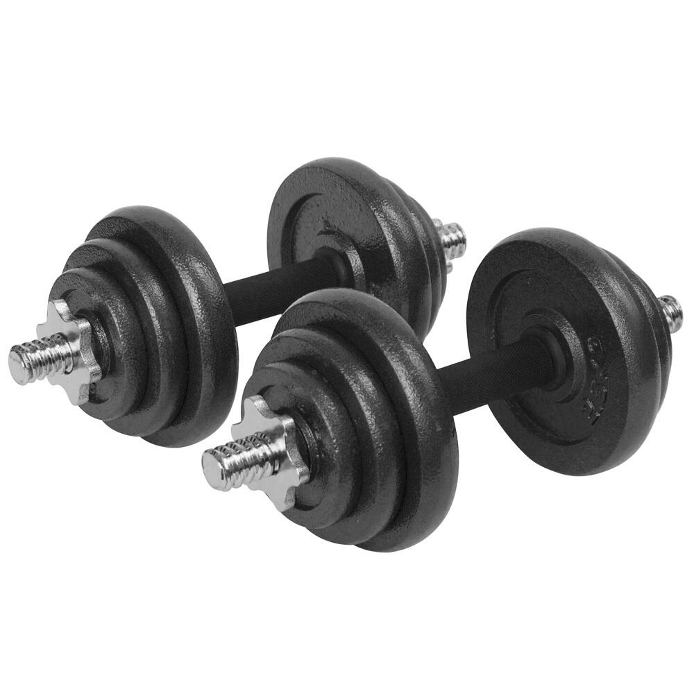 IVOL Juego de mancuernas ajustables en estuche - 20 kg (2x 10 kg)