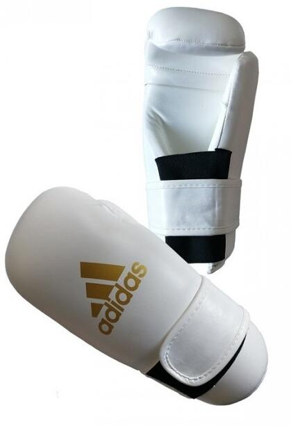 ADIDAS Semi Contact Gloves - Bokshandschoenen - Wit / Goud