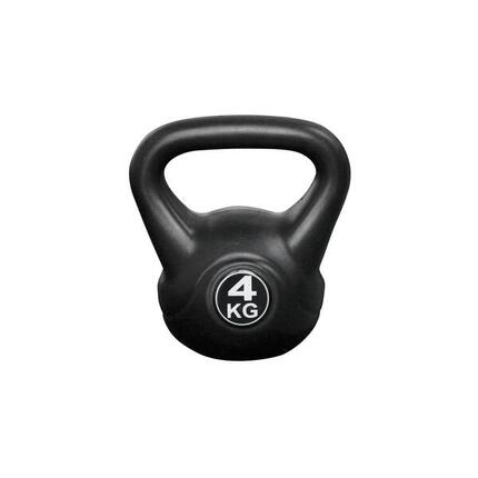 Kettlebell 2 kg - Kunststoff - für drinnen und draußen - Schwarz