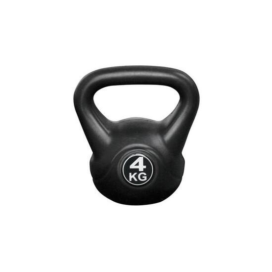 Kettlebell 2 kg - Plastica - per interni ed esterni - Nero
