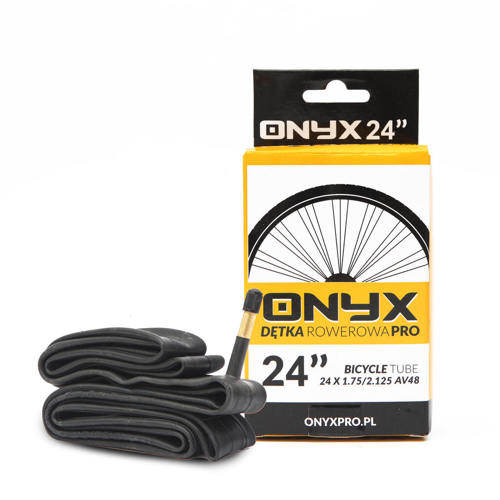 Bicycle inner tube 24x1.75/2.125, AV (car‑type) valve, 48 mm