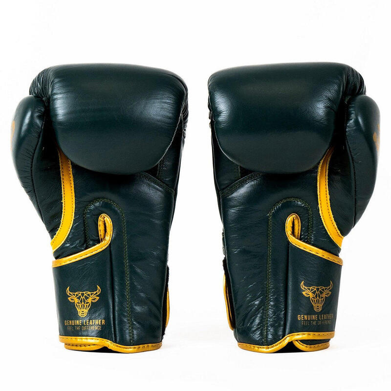 Manusi Box Knockout Pro3 Luxury 14 OZ / Verde/Auriu