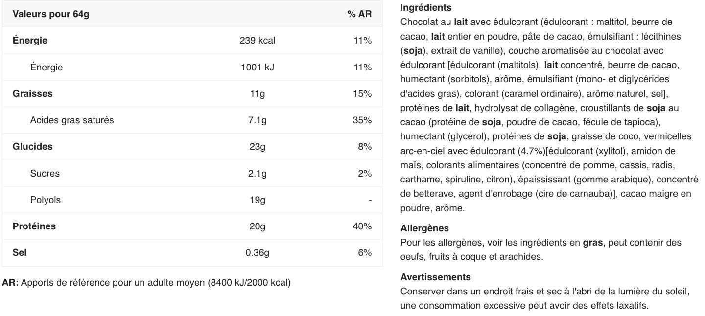 Barres protéinées - Warrior Crunch Bar - Brownie au Caramel 2/3