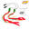 Poi soft rubans (bolas)-Play juggling- vert