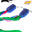 Poi soft rubans (bolas)-Play juggling- bleu
