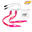 Poi soft rubans (bolas)-Play juggling- rose