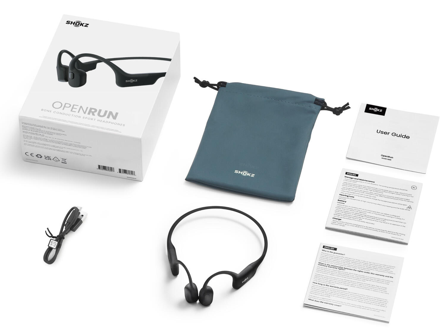 Casque à conduction osseuse Shokz OpenRun Mini USB-C Noir Cosmic 5/5
