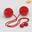 Poi contact standard (bolas) -Play juggling- (la paire complète) rouge