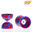 Diabolo multicolor-Play juggling- rouge bleu