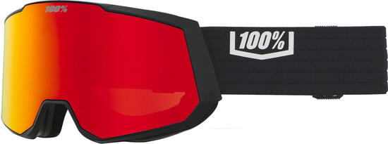 Masque SKI 100% SNOWCRAFT XL HIPER - BLACK/RED ecran MIRROR RED