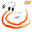 Poi soft foulards (bolas)-Play juggling- orange