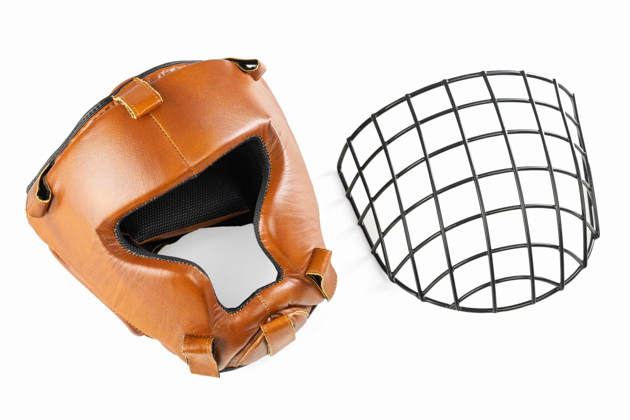 Kask bokserski treningowy ze skóry naturalnej Retro 6/7