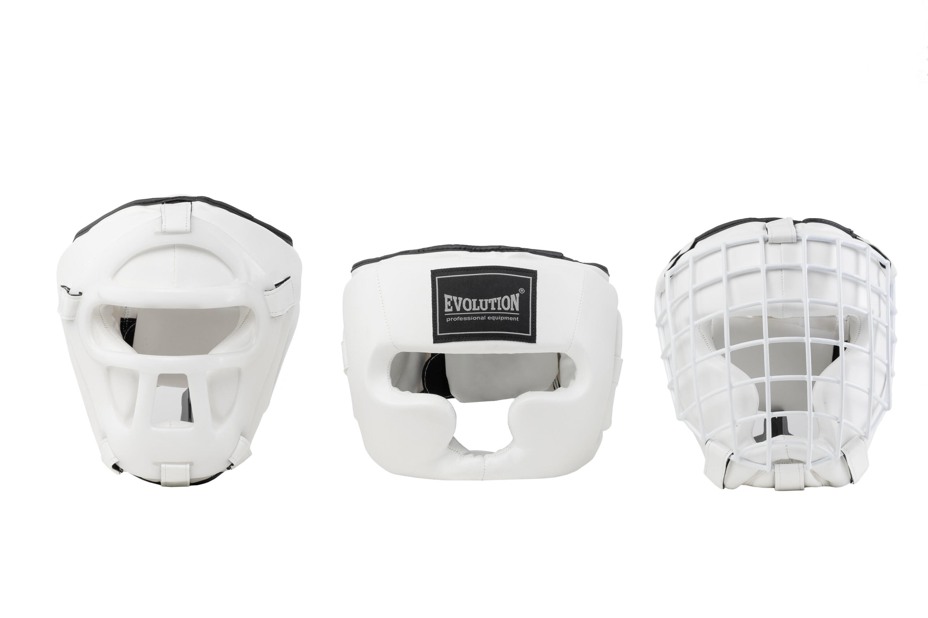 Kask bokserski z maską biały Evolution 6/7