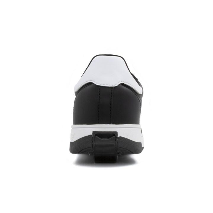 Fresh 2 - Black/White Wheeled Heel Shoe 3/7